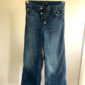 Gap girls high rise wide leg jean